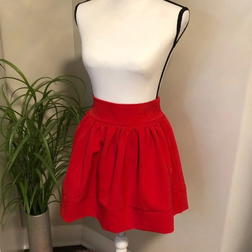 Six Crisp Days Red Skirt from Akira Chicago